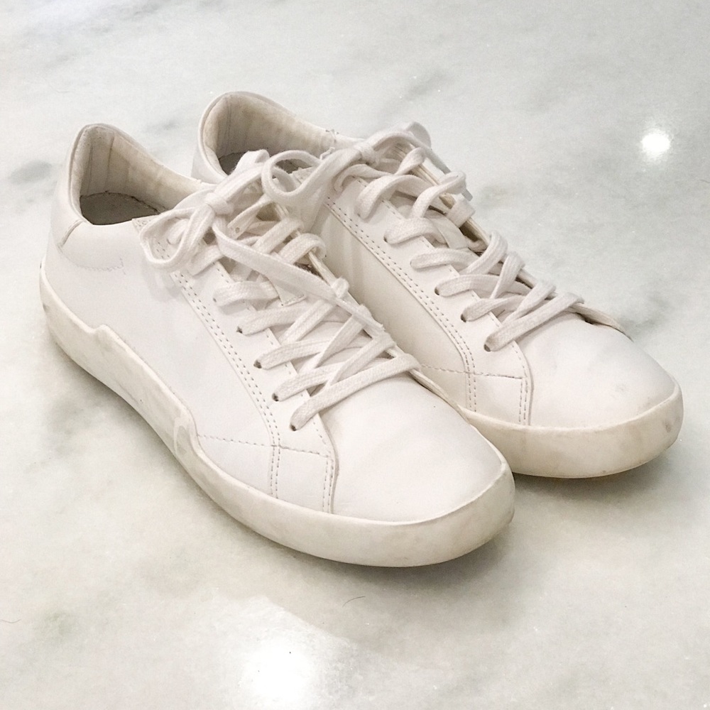 Zara Leather Lace-Up Sneakers
